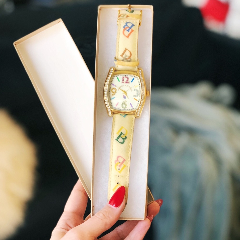 Dooney & Bourke watch with colored Rhinestones